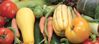 Produce from a farmers market